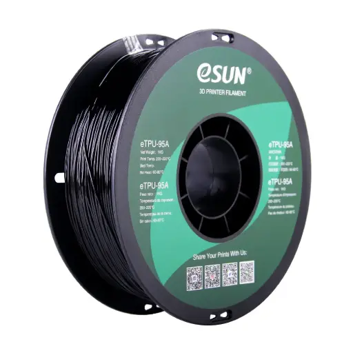 [eTPU-95A-P175B1] eSun TPU-95A - 3D printing filament – 1.75mm (1Kg) – Black