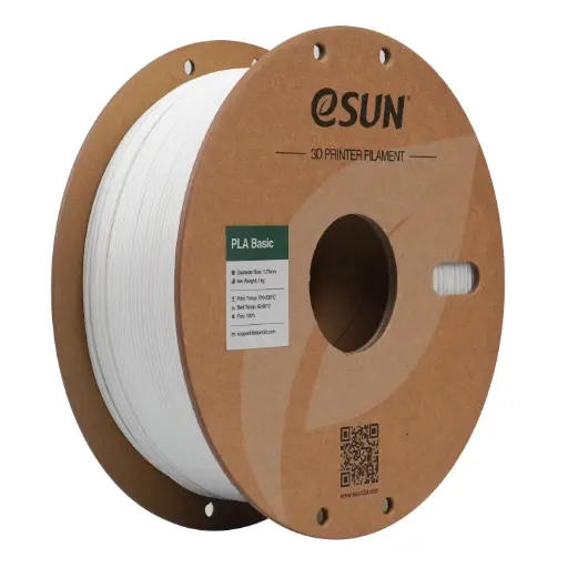 [PLA-Basic175W1P1] eSUN PLA-Basic - Filamento para impresión 3D – 1,75mm (1Kg) – Blanco