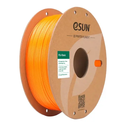[PLA-Basic175O1P1] eSUN PLA-Basic - Filamento para impresión 3D – 1,75mm (1Kg) – Naranja