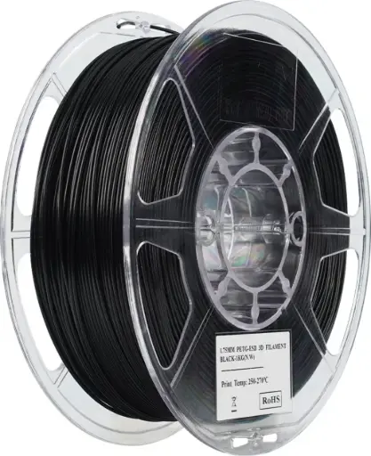 [PETG-ESD175B1TZ1] eSun PETG-ESD - 3D Printing Filament – 1.75 mm (1 kg) – Black