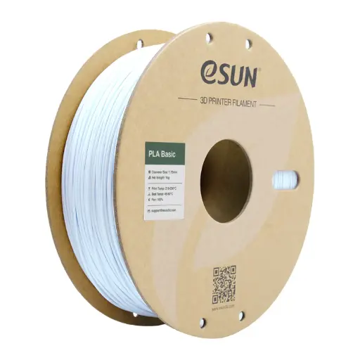 [PLA-Basic175C-W1P1] eSUN PLA-Basic - Filamento para impresión 3D – 1,75mm (1Kg) - Blanco frío