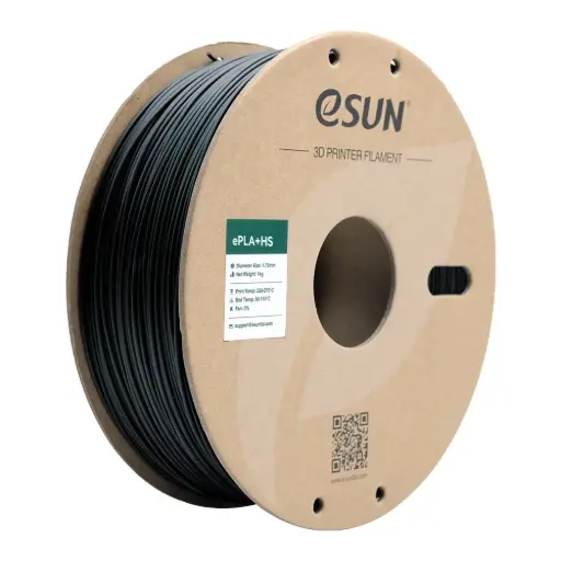 [ePLA+HS-P175B1] eSun PLA+ High Speed - 3D printing filament – 1.75mm (1Kg) – Black