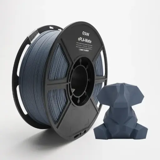 [ePLA-Matte-P175DH1] eSun PLA -Matte - 3D printing filament – 1.75mm (1Kg) - Grey Oscuro