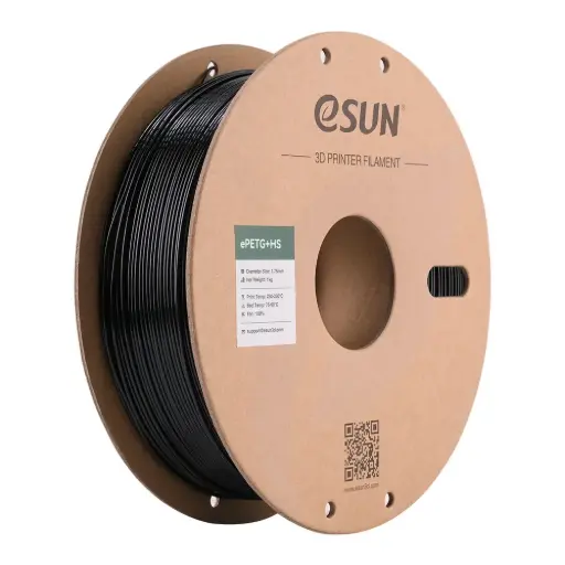 [ePETG+HS-P175SB1] eSun ePETG + High Speed - 3D Printing Filament - 1.75 mm (1 kg) - Black