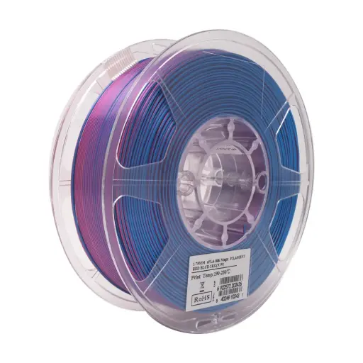[ePLA-SilkMagic-P175RU1] eSun PLA - Silk Magic - Dual Colors - Filamento para impresión 3D – 1,75mm (1Kg) – Rojo/Azul