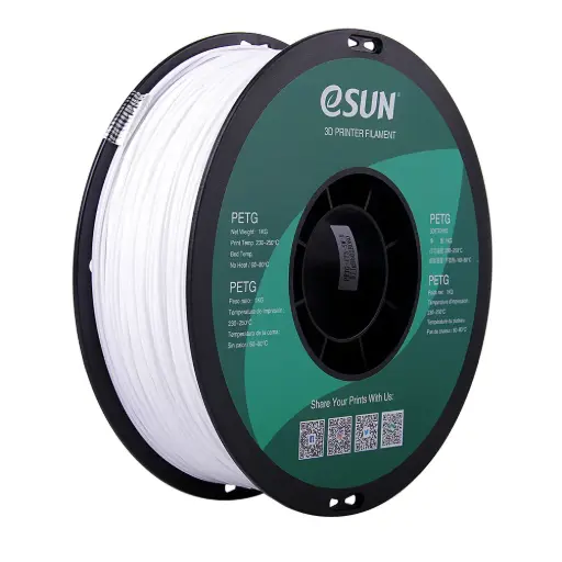 [PETG-P175SW1] eSun PETG - Filamento para impresión 3D – 1,75mm (1 Kg) – Blanco