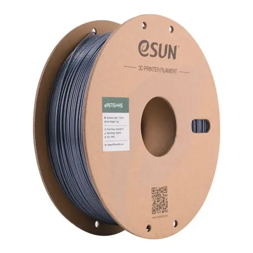 [ePETG+HS-P175SH1] eSun ePETG + High Speed - Filamento para impresión 3D - 1,75 mm (1 Kg) - Gris