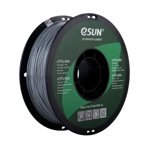 [eTPU-95A-P175H1] eSun eTPU-95A - 3D Printing Filament - 1.75 mm (1 kg) - Gray