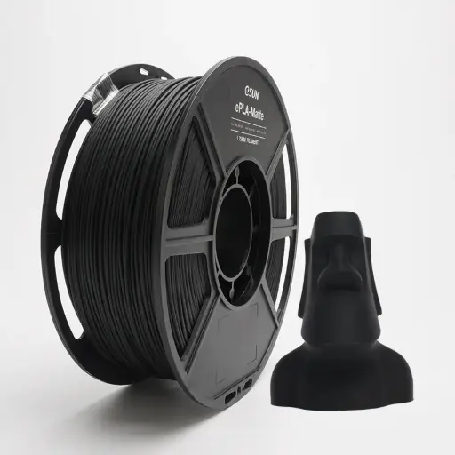 [ePLA-Matte-P175DB1] eSun ePLA-Matte - Filamento para impresión 3D - 1,75 mm (1Kg) - Negro