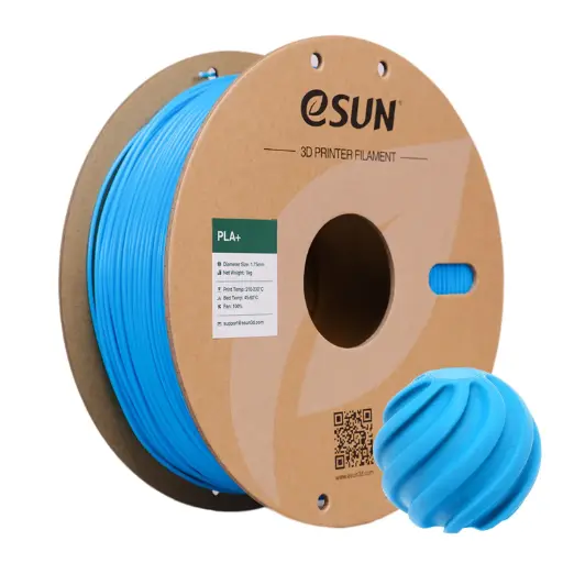 [PLA+P175D1] eSun PLA+ - Filamento para impresión 3D – 1,75mm (1 Kg) – Azul claro