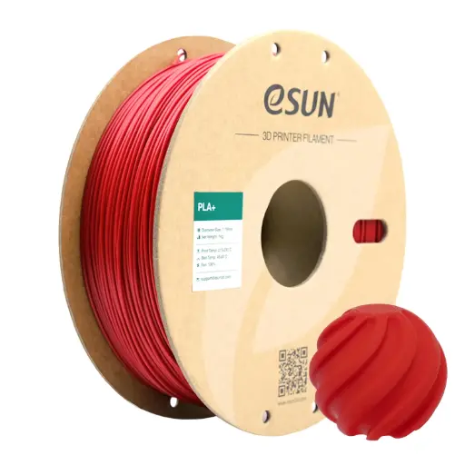 [PLA+P175FR1] eSun PLA+ - 3D Printing Filament - 1.75 mm (1 kg) - Fire Engine Red