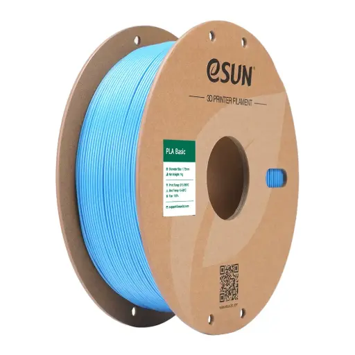 [PLA-Basic175Q-U1P1] eSUN PLA-Basic - Filamento para impresión 3D - 1,75 mm (1Kg) - Azul claro