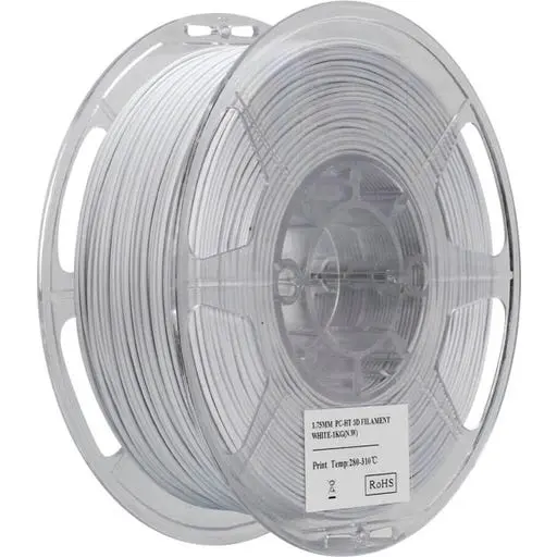 [PC-HT175W1TZ1] eSun PC-HT - Filamento para impresión 3D – 1,75mm (1 Kg) – Blanco