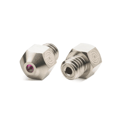 [PC-RN-NPC04x1-MK8] Boquilla de cobre niquelado MK8 con rubí de 0,4 mm - 1 unidad